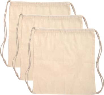 Turnbeutel zum Bemalen, 3 Stück, B37 x L41 cm