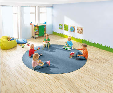 Bauteppich, Mineralblau, Ø 2 m
