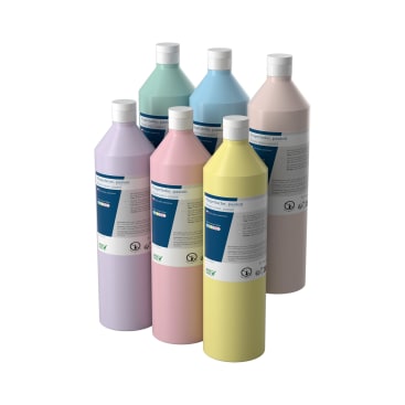 HABA Pro Fingerfarben-Set Pastell, 6 x 750 ml