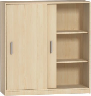 Schiebetürenschrank variando m. Mittelwand, B 80 x H 117,4 x T 43,5 cm