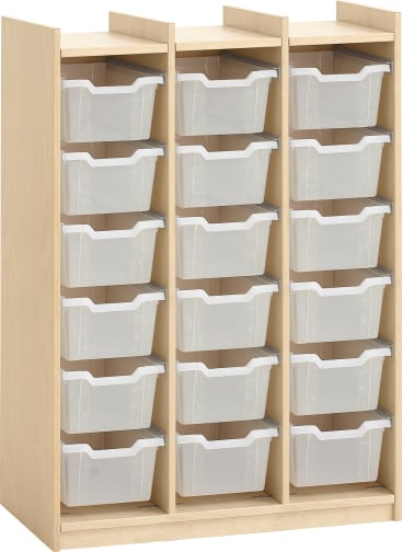 Eigentumsschrank YUNA für 18 Kunststoffboxen, B 89,5 x H 122 X T 33 cm
