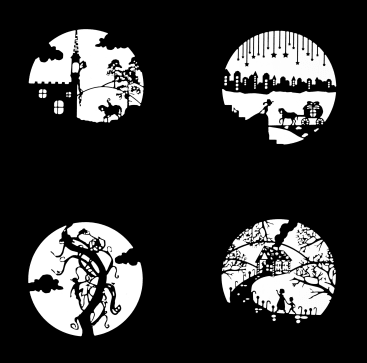 MATHMOS® Märchen-Effektscheiben für Space Projektor, 4-teilig