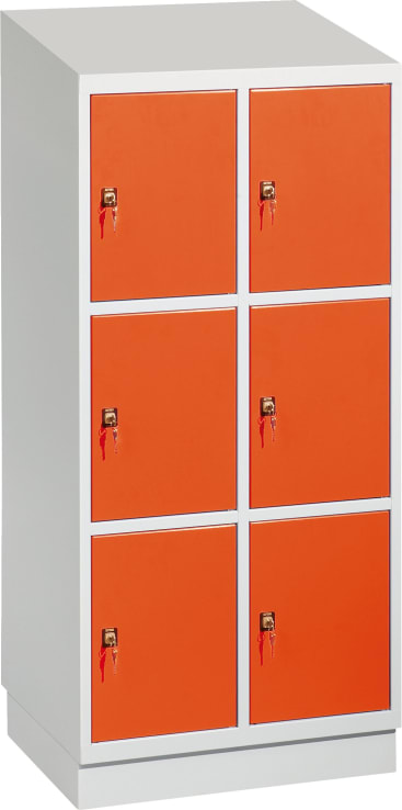 Schultaschenschrank, 2 x 3 Fächer, B 72,5 x H 165 x T 50 cm