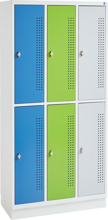 Garderobenspind 3 x 2 Fächer, B 92,5 x H 195 x T 45 cm