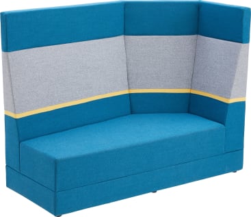 Sofa set.upp Fünfeck hohe Rückenlehne mit Lehne rechts, Stoff, div. Stoffe