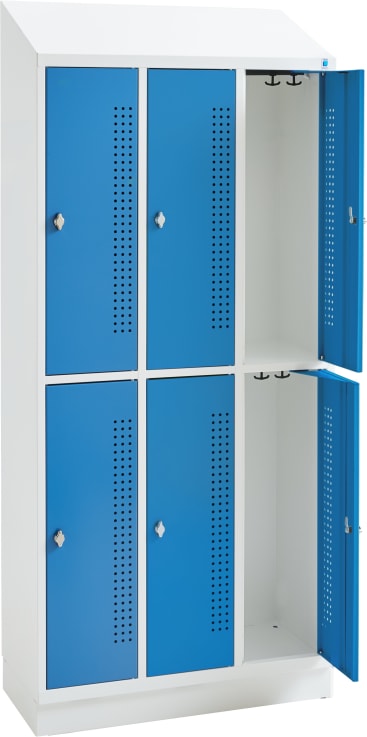 Garderobenspind 3 x 2 Fächer, B 92,5 x H 195 x T 45 cm