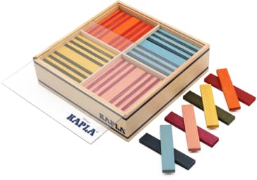 KAPLA®-Holzbaukasten Octocolor, 100 Teile