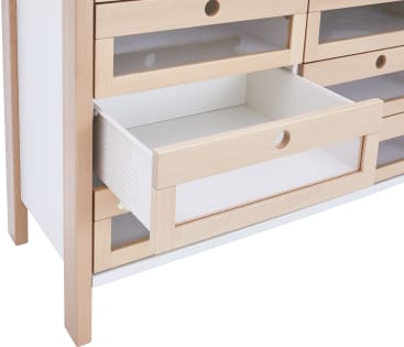 Schubkastenschrank Linus, B 110,4 x H 93,4 (mit Füßen) x T 45,7 cm