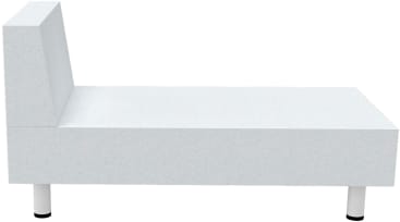 Mittleres Podest mit Lehne links/rechts, Sitzhöhe 44 cm