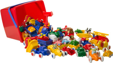 Vikingtoys Fahrzeugeset mit Box, 31-teilig