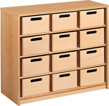 Schrank Forminant mit 12 Materialkästen, B 100 x H 83,6 x T 39,4 cm