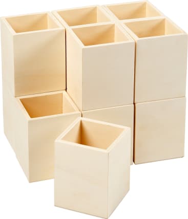 Holz-Stiftehalter, 12 Stück