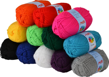 Wolle-Set, 12 x 50 g