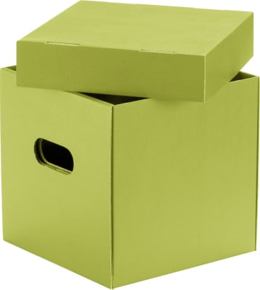 Karton Box mit Deckel, 6 Stück