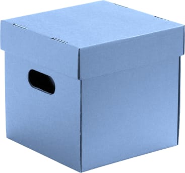 Karton Box mit Deckel, 6 Stück
