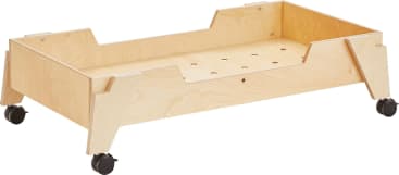 Krippenbett mit Einstieg und Rollen