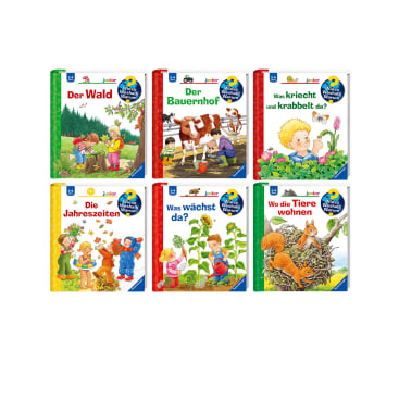 Ravensburger junior Wieso? Weshalb? Warum? Rund um die Natur Kinderbücher Paket, 6 Bücher