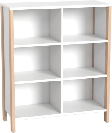 Regalschrank Linus, offen, B 110,4 x H 131,8 (mit Füßen) x T 45,7 cm