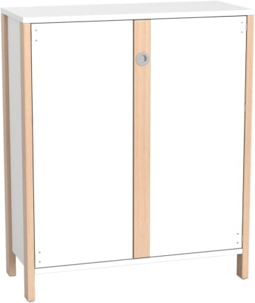 Doppeltürenschrank Linus, B 110,4 x H 131,8 (mit Füßen) x T 45,7 cm