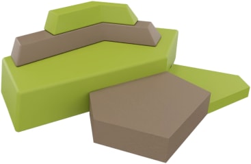 Vorlesesofa Kombination 1, grow-upp, 3-teilig