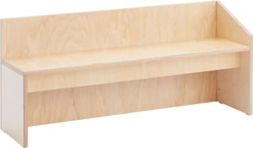 Bank mit 1 Armlehne, Ecke offen, Sitzhöhe 43 cm