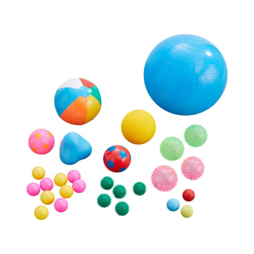 Ballset für Schwungtuch, verschiedene Größen und Gewichte, 29-teilig