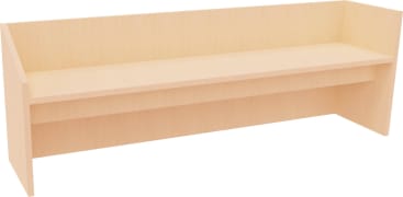 Bank mit 1 Armlehne, Ecke geschlossen, Sitzhöhe 35 cm