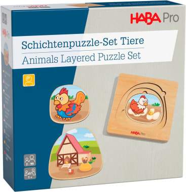 HABA Pro Schichtenpuzzle-Set Tiere