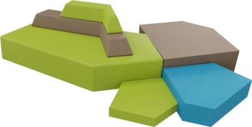 Vorlesesofa, Kombination 4, Stoff, 4-teilig