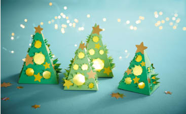 Sachenmacher Mini-Lichter Baum, Bastelset für 4 Stück
