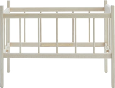 Puppenbett natur aus Holz, 4-teilig