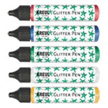 Glitzerstifte, 5 Farben à 25 ml