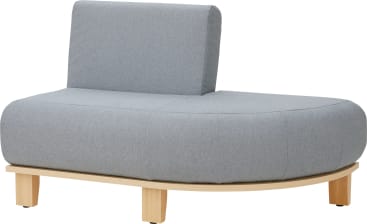 Viertelkreisabschluss Chillax, rechts, B 130 x H 81 x T 72 cm