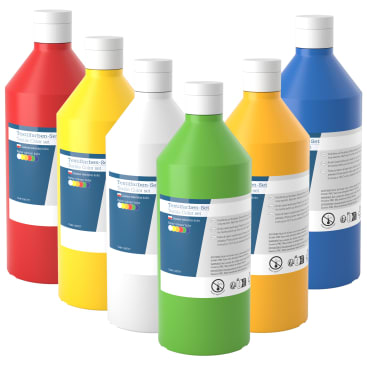 HABA Pro Textilfarben-Set, 6 x 500 ml