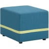 Hocker set.upp rechteckig, div. Stoffe, Sitzh. 43 cm