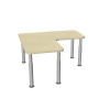 Tisch move upp, Schraubverstellung 40 - 59 cm, Metallbeine mit Gleitern, L 120 x B 120 cm