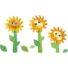 Sachenmacher 3-D-Fensterbild Sonnenblume, 6 Stück