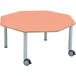 Tisch move upp achteckig, Metallbeine mit Rollenmix, L 126 x B 126 cm