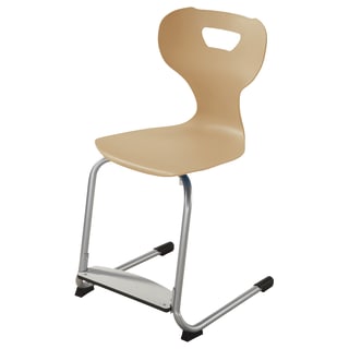 Freischwingerstuhl solit:sit® mit Fußstütze, Buchenholz-Schale, div. Farben, Gr. 2 - 4, Sitzhöhe 31 - 38 cm