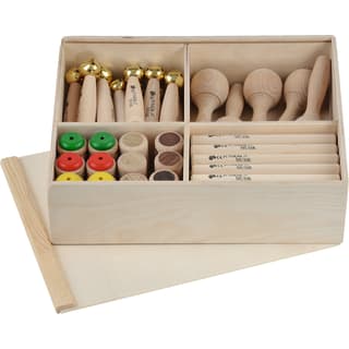 Holz-Instrumente-Box, 53-teilig