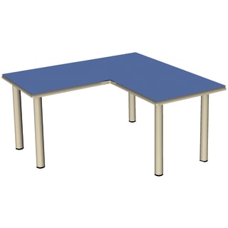Tisch move upp, Holzbeine mit Gleitern, L 120 x B 120 cm