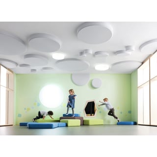 Abacustica® Akustik-Decken-Set, hellgrau, für 65 - 75 m² Raumgröße