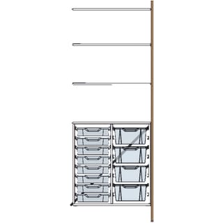 Regal Erweiterungselement, T 44 cm