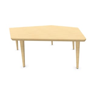 Fünfeck-Tisch grow upp klein, konisch verlaufende Holzbeine mit Gleitern, L 115,8 x B 104,2 cm