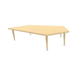 Fünfeck-Tisch grow upp groß, konisch verlaufende Holzbeine mit Gleitern, L 165,8 x B 115,5 cm