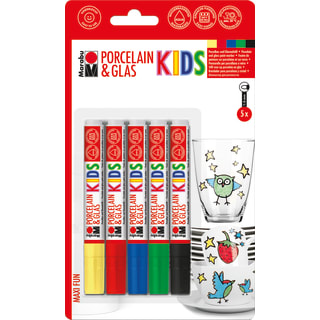 Porzellan-Pen Kids, 5 Farben