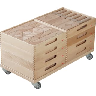 HABA Pro Fröbel Bausatzwagen, 223 Teile + Einräumvorlagen
