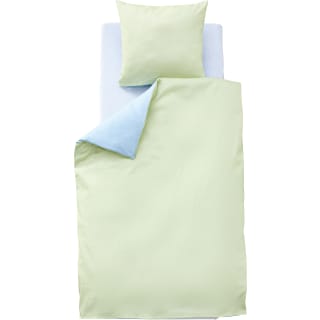 Bettwäsche-Set uni grün - für den Kindergarten, 2-teilig, Kissen 35 x 40 cm