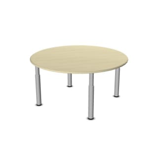 Tisch move upp rund, Rasterverstellung 59 - 76 cm, Metallbeine mit Gleitern, Ø 120 cm