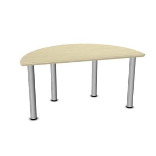 Tisch move upp halbrund, Metallbeine mit Gleitern, Ø 120 cm